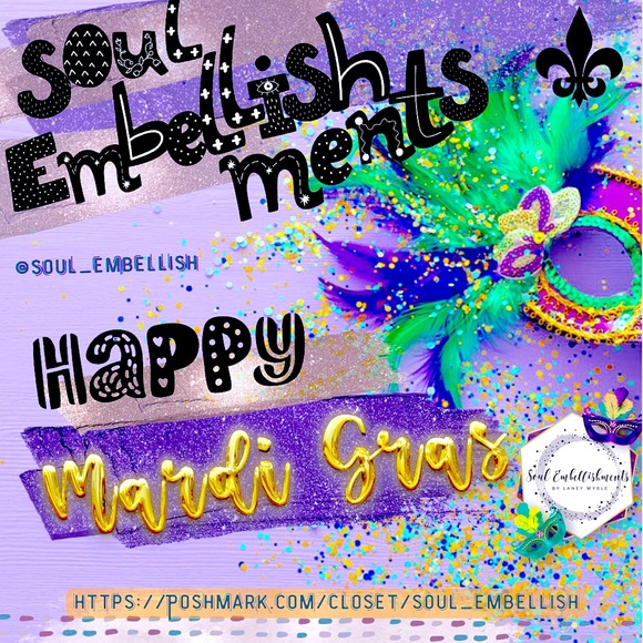 💚⚜️💜HAPPY MARDI GRA💜⚜️💚Soul Embellishments @soul_embellish By LaneyWyble - Picture 2 of 12